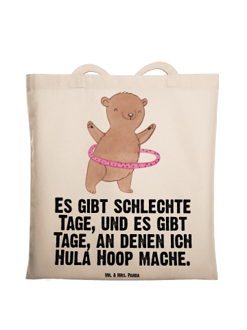Mr. & Mrs. Panda Tragetasche Bär Hula Hoop mit Spruch in Creme