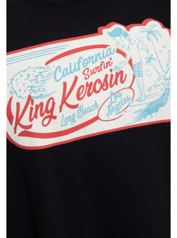 King Kerosin T-Shirt "Print T-Shirt California Surfin" in Schwarz