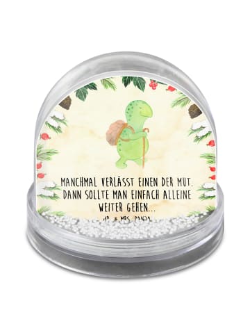 Mr. & Mrs. Panda Weihnachtskugel Schildkröte Wanderer mit Spruch in Naturpapier