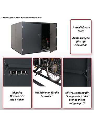 MCW 4er-Fahrradgarage L56c, Hellgrau