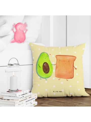 Mr. & Mrs. Panda zier kissen Avocado Toast ohne Spruch in Gelb Pastell