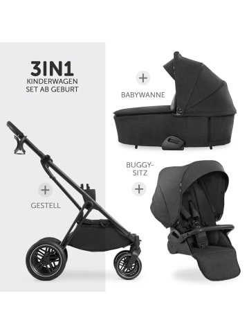 Hauck 4in1 Kinderwagen-Set Vision X Trio Set - in schwarz,grau