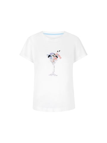 MARC CAIN T-Shirt mit 3D-Applikation in Weiß