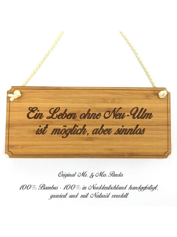 Mr. & Mrs. Panda Türschild Neu-Ulm mit Spruch in Keine Angabe