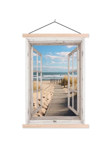 MuchoWow Lehrtafel / Wandbehang Beige