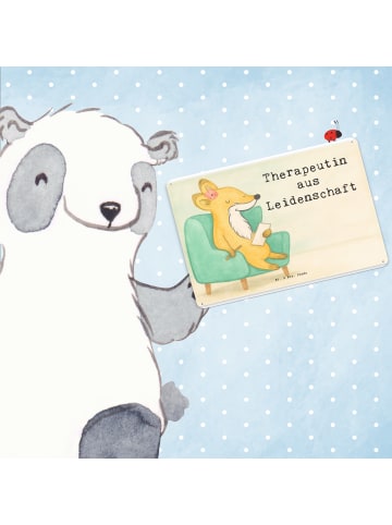 Mr. & Mrs. Panda Blechschild Therapeutin Leidenschaft Design mit... in Weiß