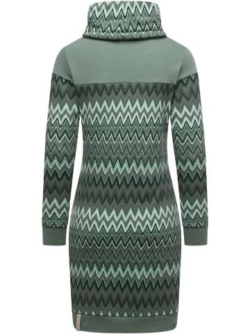 ragwear Sweatkleid Chlloe Zig Zag YOUMODO in Dusty Green