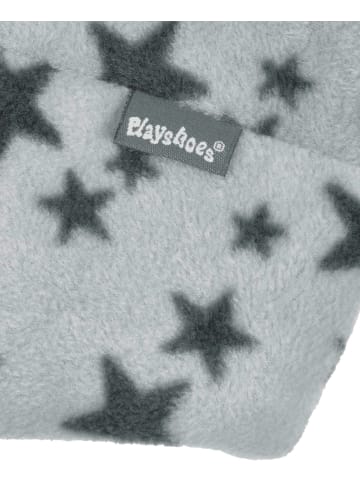 Playshoes Fleece-Zipfelmütze Sterne in Grau