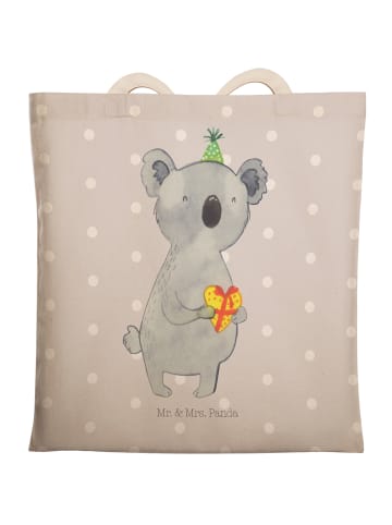 Mr. & Mrs. Panda Stofftragetasche Koala Geschenk ohne Spruch in Grau Pastell