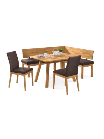 58 aufm Kessel ECKBANKGRUPPE Modern Danny 3 für 7 Personen Massivholz Wildeiche/Braun