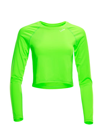 Winshape Functional Light Cropped Long Sleeve Top AET116 in neon grün