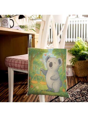 Mr. & Mrs. Panda Stofftragetasche Waage Astrologie Design ohne S... in Weiß