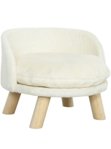Pawhut Hundesofa Cremeweiß 40,5L x 40,5B x 33H cm