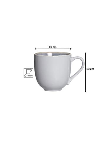 Ritzenhoff & Breker 6er Set Kaffeebecher Skagen Stone 440 ml grau in grau