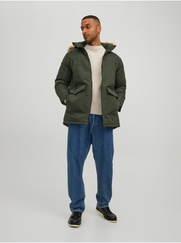 Jack & Jones Warm Gefütterte Jacke Winter Parka Blouson JJECRAFT in Grün-3