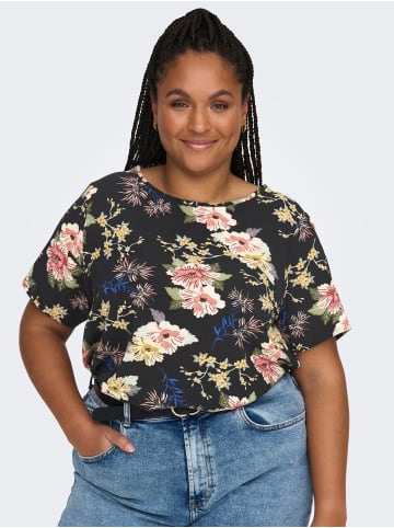 ONLY Carmakoma Design Bluse Plus Size Curvy Shirt Übergröße in Schwarz-6