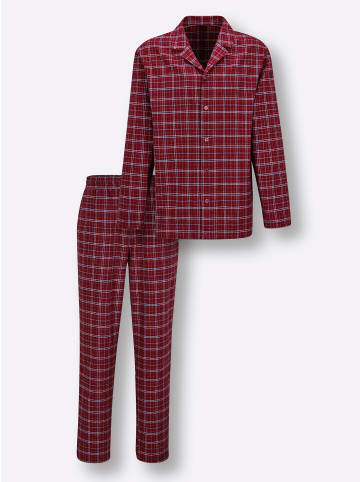 WITT WEIDEN Pyjama in dunkelrot-dunkelblau-kariert