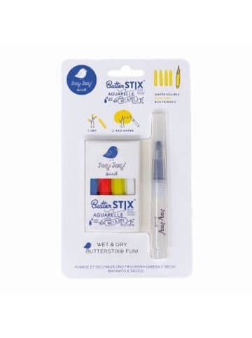 Carletto Nonbook - 4 Kreide Butterstix mit Wasserstift aquarell