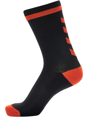 Hummel Low Socken Elite Indoor Erwachsene in BLACK/FIESTA