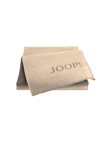 JOOP! Wohndecke Melange-Doubleface in Cashew-Kastanie