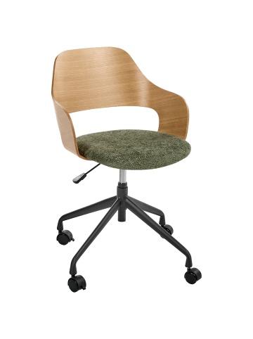 Beliani Bürostuhl NOVATO in Braun/Grün - (W) 45 x (H) 76 x (L) 45 cm