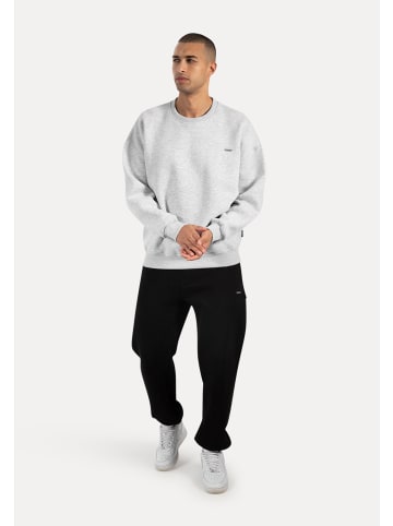 SMILODOX Unisex Sweatshirt Riven in Grau Melange