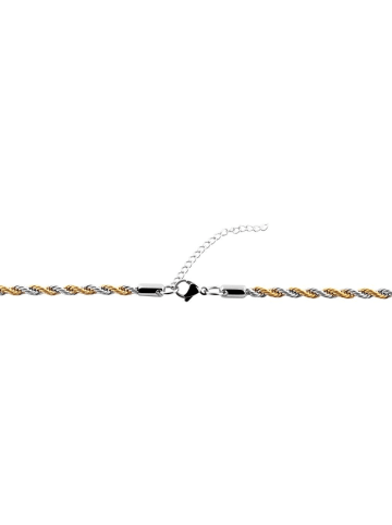 Adeliás Damen Halskette – Kordelkette aus Edelstahl 60+5 in silber