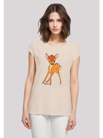 F4NT4STIC Extended Shoulder T Shirt Disney Bambi Classic in Whitesand
