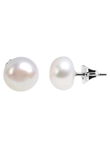 Adeliás Damen Ohrringe – Ohrstecker aus Edelstahl mit Perle in silber