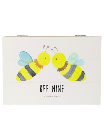 Mr. & Mrs. Panda Geschenkbox Biene Liebe mit Spruch in Weiß