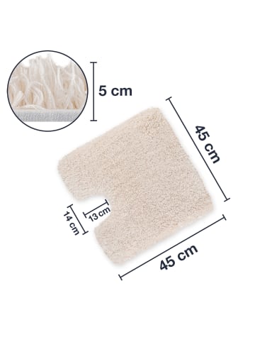 WohnDirect Badteppich mit WC Ausschitt VIENNA in Creme