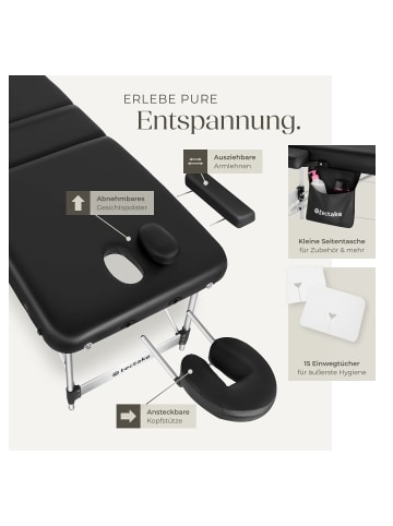 tectake 3 Zonen Kosmetikliege mit 5cm Polsterung und Aluminiumgestell