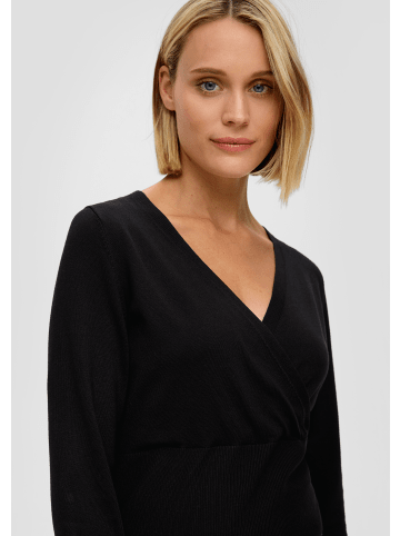 s.Oliver BLACK LABEL Strickpullover langarm in Schwarz