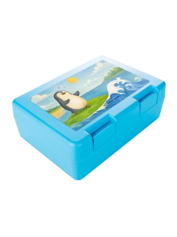 Mr. & Mrs. Panda Brotzeitdose Pinguin Surfer Design ohne Spruch in Weiß