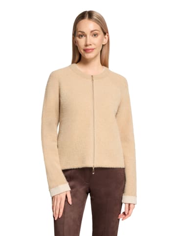 Betty Barclay Casual-Strickjacke mit Reißverschluss in Beige
