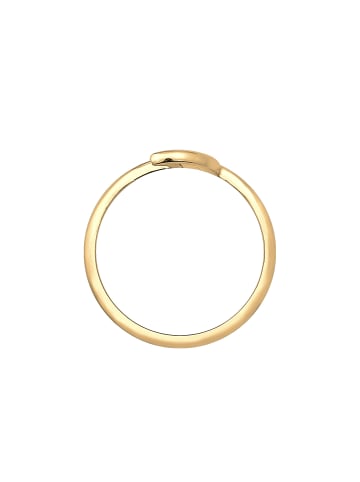 Elli Ring 925 Sterling Silber Halbmond, Astro in Gold