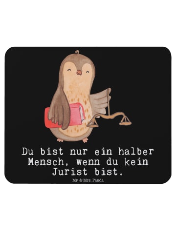 Mr. & Mrs. Panda Mauspad Jurist Herz mit Spruch in Schwarz