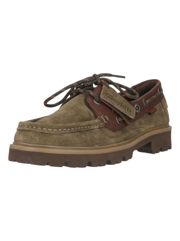 Clarks Schnürschuhe Cleyhill Boat in 3226 Olive Combi