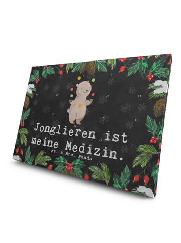 Mr. & Mrs. Panda Tee Adventskalender Bär Jonglieren mit Spruch in Kreidetafel