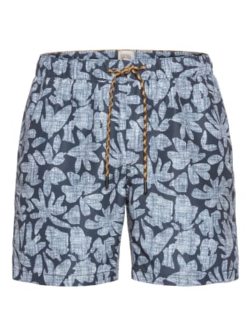 Camel Active Beachshort mit Blätterprint in Blau