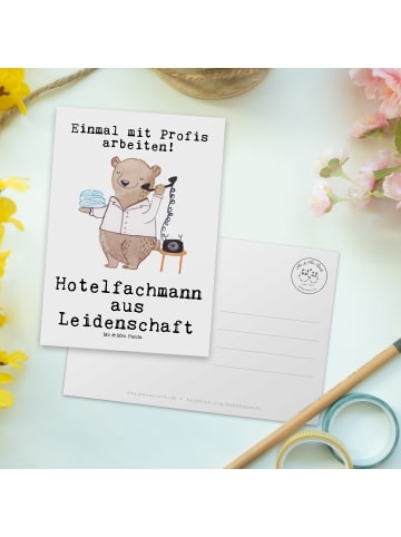 Mr. & Mrs. Panda Wanddeko Hotelfachmann Leidenschaft mit Spruch in Weiß
