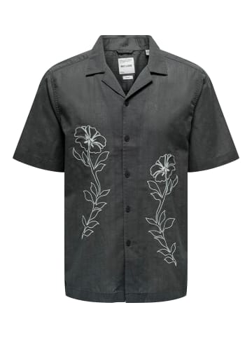 ONLY & SONS Hemd in Grey Pinstripe