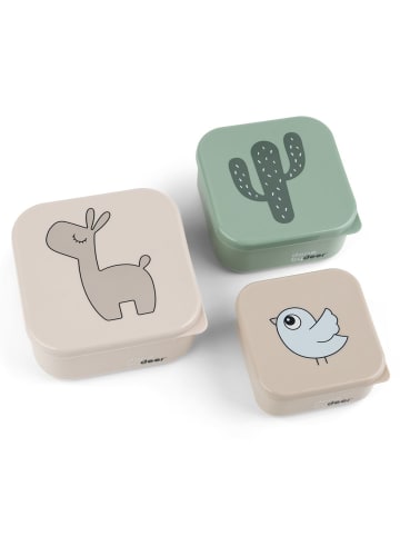 done by deer 3-tlg. Snackboxen-Set - Lalee - Sand / G in beige,gruen