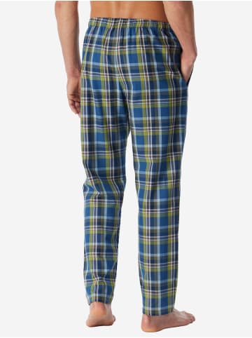 Schiesser Pyjamahose Mix Relax in oliv, blau
