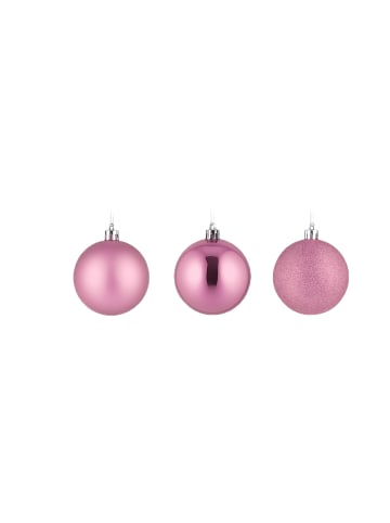 relaxdays 30-tlg. Weihnachtskugeln Set in Rosa