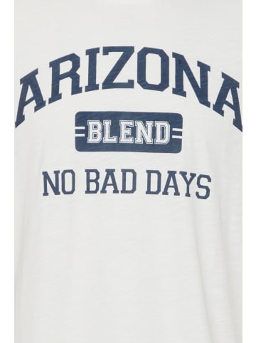 BLEND Logo T-Shirt NO BAD DAYS in Weiß