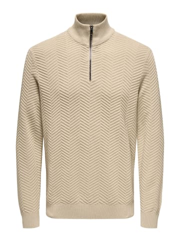 ONLY & SONS Strickpullover in Silver Lining