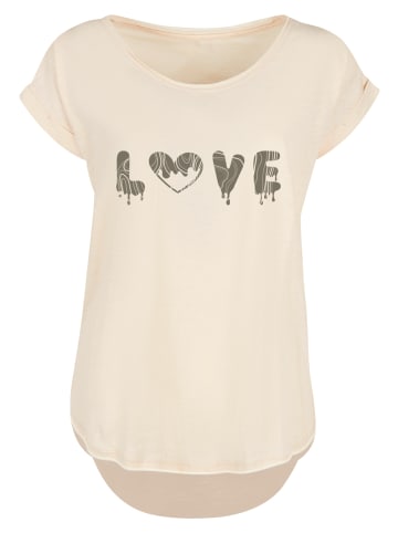 F4NT4STIC Long Cut T-Shirt Valentinstag Love Pink in Whitesand