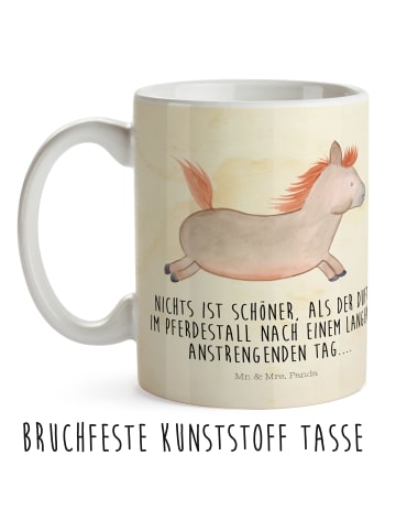 Mr. & Mrs. Panda Kindertasse Pferd Springen mit Spruch in Vintage