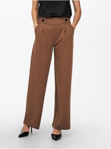 JACQUELINE de YONG Marlene Hose Schlupf Stoffhose GEGGO New Long Culotte Flare Pants in Hellbraun